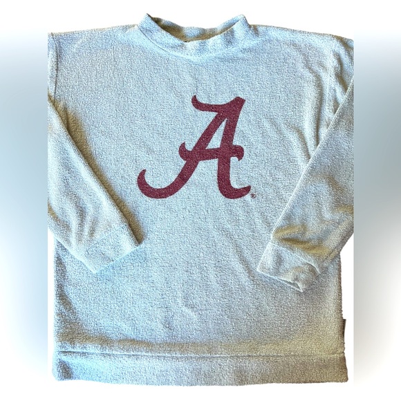University of Alabama Woolly Threads Sweatshirt Grey Burgundy Maroon size Large - Picture 1 of 8